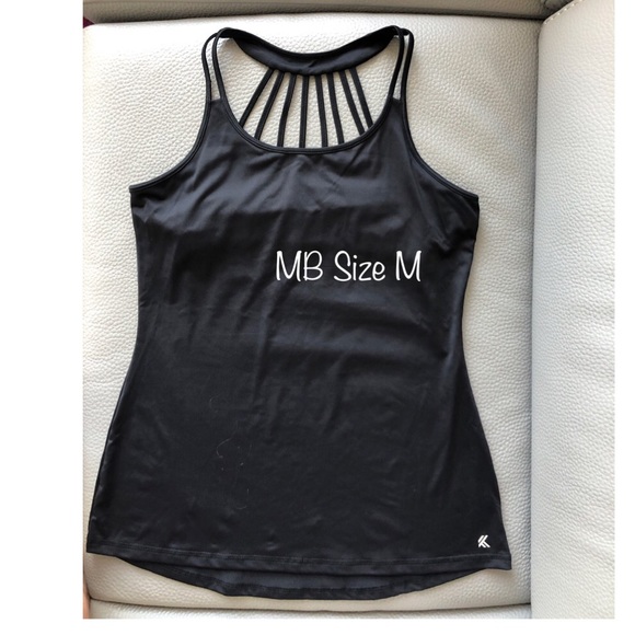 Kyodan Black Athletic Top with Strap Detail Size M - Picture 2 of 5